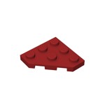 Wedge Plate 3 x 3 Cut Corner #2450 - 154-Dark Red