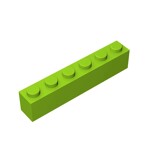 Brick 1 x 6 #3009 - 119-Lime