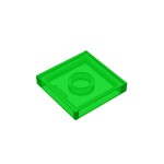 Flat Tile 2 x 2 #3068 - 48-Trans-Green