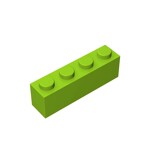 Brick 1 x 4 #3010 - 119-Lime