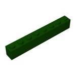 Brick 1 x 8 #3008 - 141-Dark Green