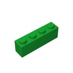 Brick 1 x 4 #3010 - 28-Green
