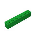 Brick 1 x 6 #3009 - 28-Green