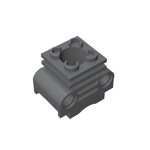 Plastic Motor, Cylinder #2850 - 199-Dark Bluish Gray