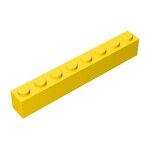 Brick 1 x 8 #3008 - 24-Yellow