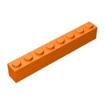Brick 1 x 8 #3008 - 106-Orange