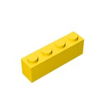 Brick 1 x 4 #3010 - 24-Yellow