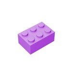 Brick 2 x 3 #3002 - 324-Medium Lavender