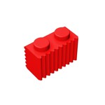 Brick Special 1 x 2 with Grill #2877 - 21-Red