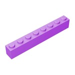 Brick 1 x 8 #3008 - 324-Medium Lavender