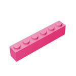 Brick 1 x 6 #3009 - 221-Dark Pink