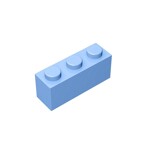 Brick 1 x 3 #3622 - 212-Bright Light Blue