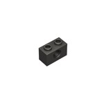 Technic Brick 1 x 2 [1 Hole] #3700 - 316-Titanium Metallic