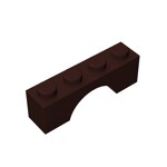 Arch 1 x 4 Brick #3659 - 308-Dark Brown