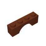 Arch 1 x 4 Brick #3659 - 192-Reddish Brown