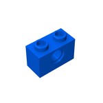 Technic Brick 1 x 2 [1 Hole] #3700 - 23-Blue