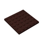 Plate 6 x 6 #3958 - 308-Dark Brown