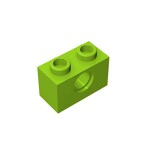 Technic Brick 1 x 2 [1 Hole] #3700 - 119-Lime
