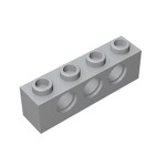 Technic Brick 1 x 4 [3 Holes] #3701 - 194-Light Bluish Gray