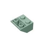 Slope Inverted 45 2 x 2 - Ovoid Bottom Pin, Bar-sized Stud Holes #3660 - 151-Sand Green