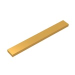 Tile 1 x 8 with Groove #4162 - 297-Pearl Gold