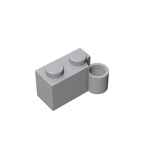 Hinge Brick 1 x 4 [Lower] #3831 - 194-Light Bluish Gray