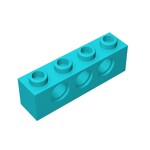 Technic Brick 1 x 4 [3 Holes] #3701 - 322-Medium Azure