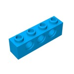 Technic Brick 1 x 4 [3 Holes] #3701 - 321-Dark Azure