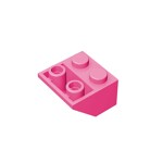 Slope Inverted 45 2 x 2 - Ovoid Bottom Pin, Bar-sized Stud Holes #3660 - 221-Dark Pink