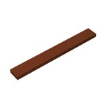 Tile 1 x 8 with Groove #4162 - 192-Reddish Brown