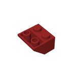 Slope Inverted 45 2 x 2 - Ovoid Bottom Pin, Bar-sized Stud Holes #3660 - 154-Dark Red