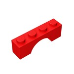 Arch 1 x 4 Brick #3659 - 21-Red