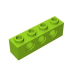 Technic Brick 1 x 4 [3 Holes] #3701 - 119-Lime