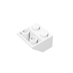 Slope Inverted 45 2 x 2 - Ovoid Bottom Pin, Bar-sized Stud Holes #3660 - 1-White