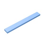 Tile 1 x 8 with Groove #4162 - 212-Bright Light Blue