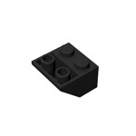 Slope Inverted 45 2 x 2 - Ovoid Bottom Pin, Bar-sized Stud Holes #3660 - 26-Black