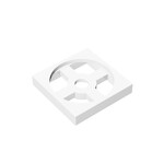 Turntable 2 x 2 Plate, Base #3680 - 1-White