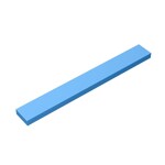 Tile 1 x 8 with Groove #4162 - 102-Medium Blue