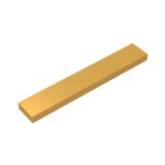 Tile 1 x 6 with Groove #6636 - 297-Pearl Gold