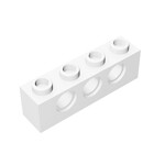 Technic Brick 1 x 4 [3 Holes] #3701 - 1-White