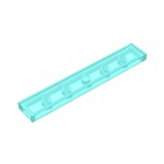 Tile 1 x 6 with Groove #6636 - 42-Trans-Light Blue