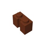 Brick Special 1 x 2 with Groove #4216 - 192-Reddish Brown