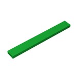 Tile 1 x 8 with Groove #4162 - 28-Green