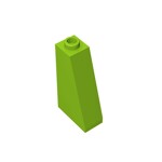 Slope 75 2 x 1 x 3 (Undetermined Stud Type) #4460 - 119-Lime