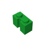 Brick Special 1 x 2 with Groove #4216 - 28-Green