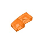 Slope Curved 2 x 1 No Studs [1/2 Bow] #11477 - 182-Trans-Orange