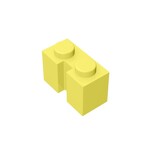 Brick Special 1 x 2 with Groove #4216 - 226-Bright Light Yellow