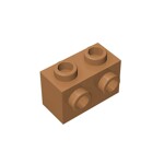 Brick Special 1 x 2 with 2 Studs on 1 Side #11211 - 312-Medium Dark Flesh