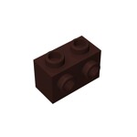 Brick Special 1 x 2 with 2 Studs on 1 Side #11211 - 308-Dark Brown