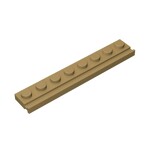 Plate Special 1 x 8 with Door Rail #4510 - 138-Dark Tan